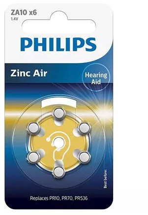 Philips BATERIE AUDITIVA ZINC AIR BLISTER 6 BUC PHILIPS
