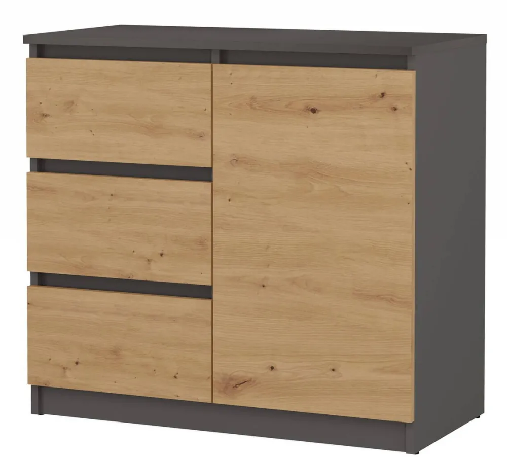 TOP E SHOP Topeshop 1D3S ANT/ART KPL chest of drawers