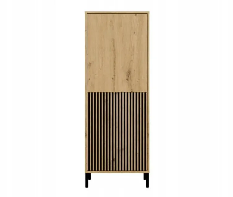 TOP E SHOP KAMARO 2DK SLIM/GŁ OAK ARTISAN DISPLAY CABINET