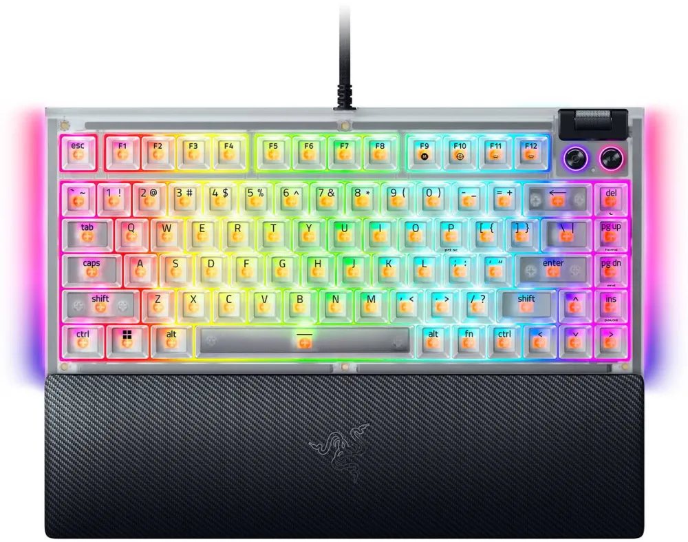 Tastatura RAZER Razer BlackWidow V4 75% Gaming Keyboard, US Layout, Phantom White Edition