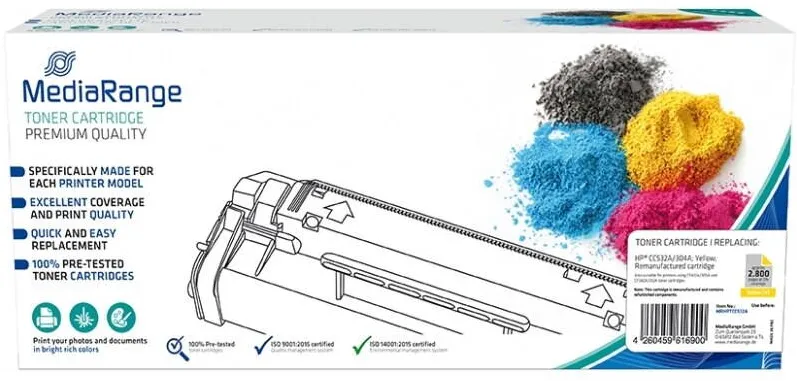 Toner imprimanta MediaRange Toner pentru imprimante laser, galben, set