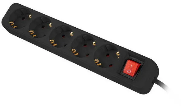 LANBERG Prelungitor 5 prize 3m Black