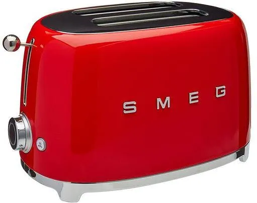 SMEG Prajitor de paine TSF01RDEU, 950W, 2 felii, Rosu