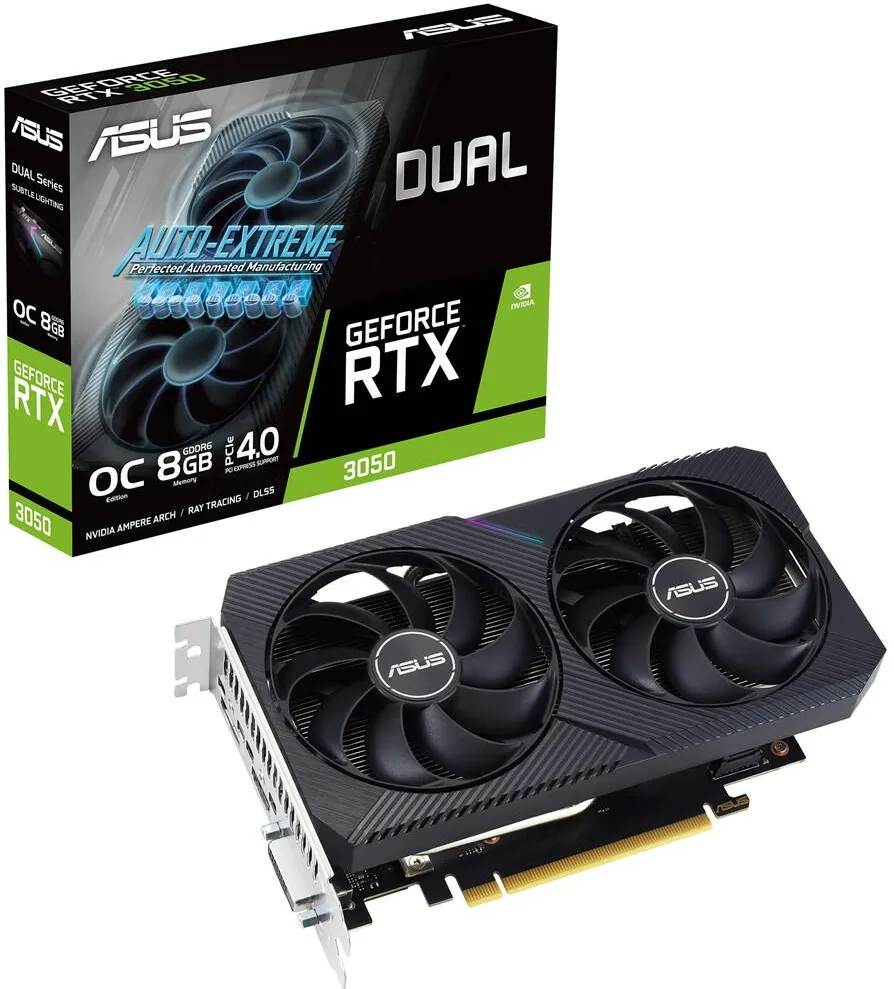 Placa Video Asus GeForce RTX 3050 DUAL OC V2 8GB GDDR6 128-bit