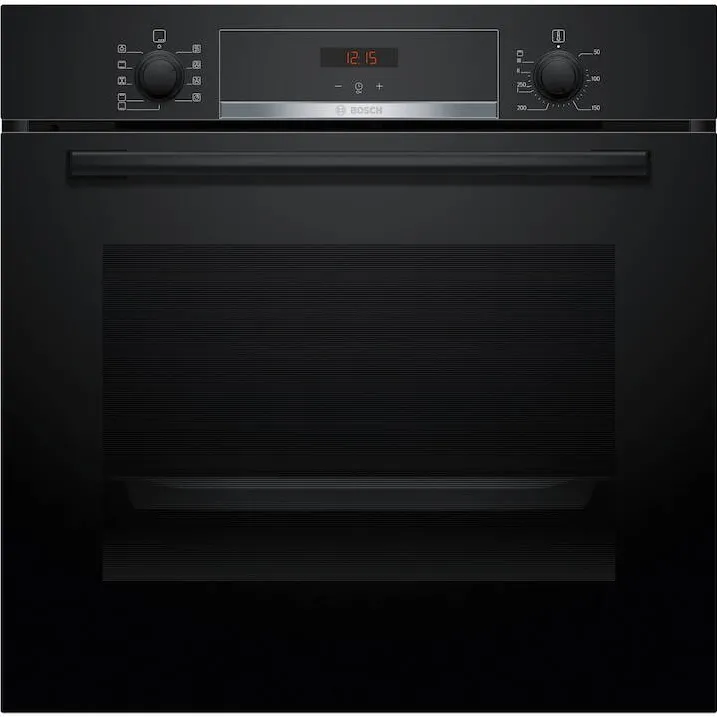 BOSCH Cuptor incorporabil Bosch HBA534EB3, 71 L, Electric, Multifunctional, Grill, 7 functii, Autocuratare EcoClean + hidrolitica, 3D Hotair, Suport telescopic, Clasa A+, Negru
