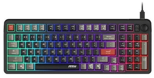Tastatura MSI Tastatura gaming MSI Forge GK110, iluminare RGB, 3 unghiuri ajustabile, US