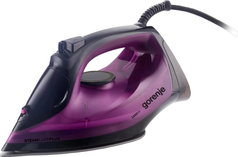 GORENJE SIK2400BKV Steam Iron, 2400W, Water tank capacity 450 ml, Continuous steam 40 g/min, Auto power off, Purple/Black