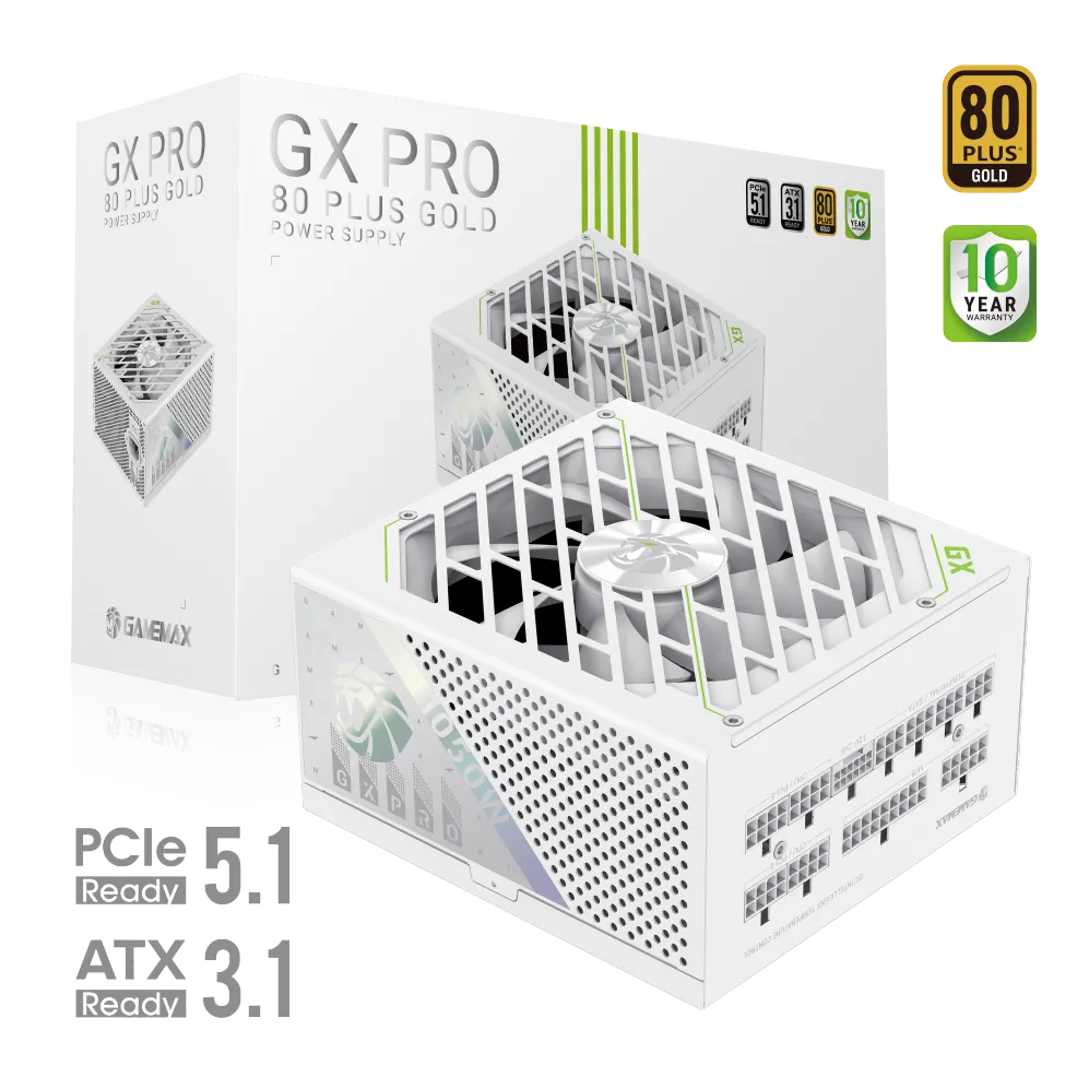 Sursa PC Gamemax Gamemax | PSU | GX PRO 1050G WH | 1050W | Gold | Full Modular | White