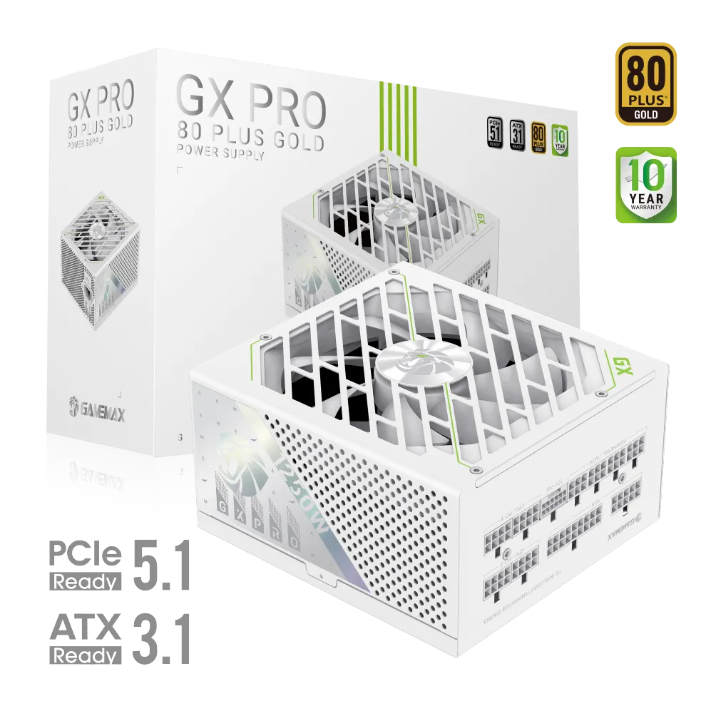 Sursa PC Gamemax Gamemax | PSU | GX PRO 1250G WH | 1250W | Gold | Full Modular | White