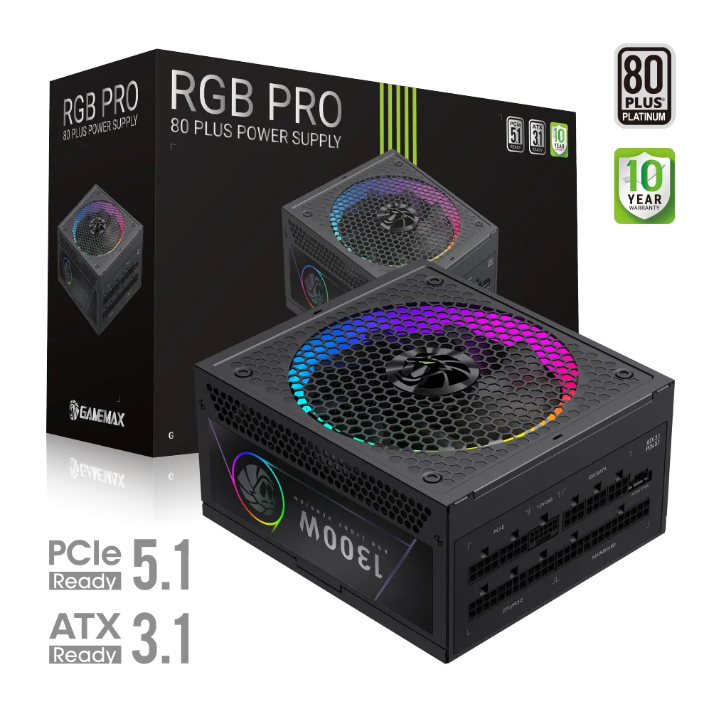 Sursa PC Gamemax Gamemax | PSU | RGB PRO 1300P | 1300W | Platinum | Full Modular