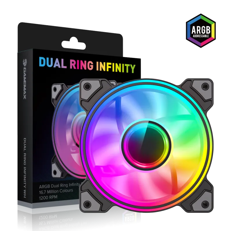 Gamemax Gamemax | Case fan | DUAL RING INFINITY | Black