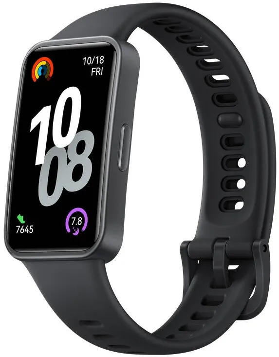 Smartwatch Huawei Band 10 Matte Negru, Curea Fluoroelastomer Negru