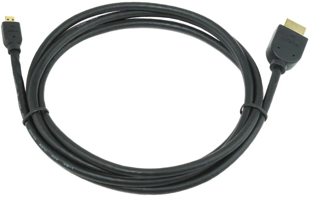 Cablu Gembird HDMI v.1.3 A-D (micro) T/T, black, conectori auriti, 1.8 m, "CC-HDMID-6