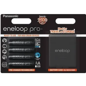 Panasonic Acumulatori Panasonic Eneloop Pro AA, 2500mAh, 4 buc + cutie