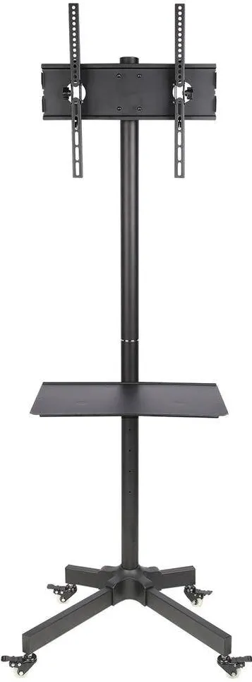 Suport TV / Monitor ART Suport / Stand TV mobil, de prezentare, 23 - 55 inch, raft DVD inclus, Negru