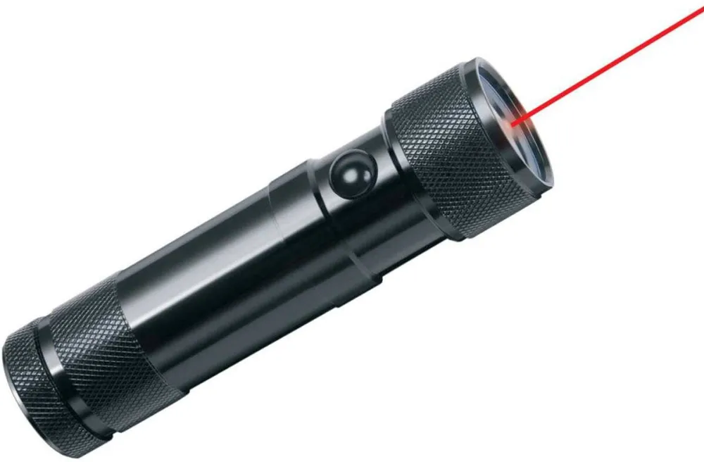Brennenstuhl Lanterna LED Brennenstuhl Eco-LED, cu laser pointer 1 mW, 45 lm, 3x AAA, Metal