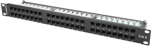Accesoriu Retea LANBERG Patch Panel 48 porturi 1U, cat. 6, Lanberg, Negru
