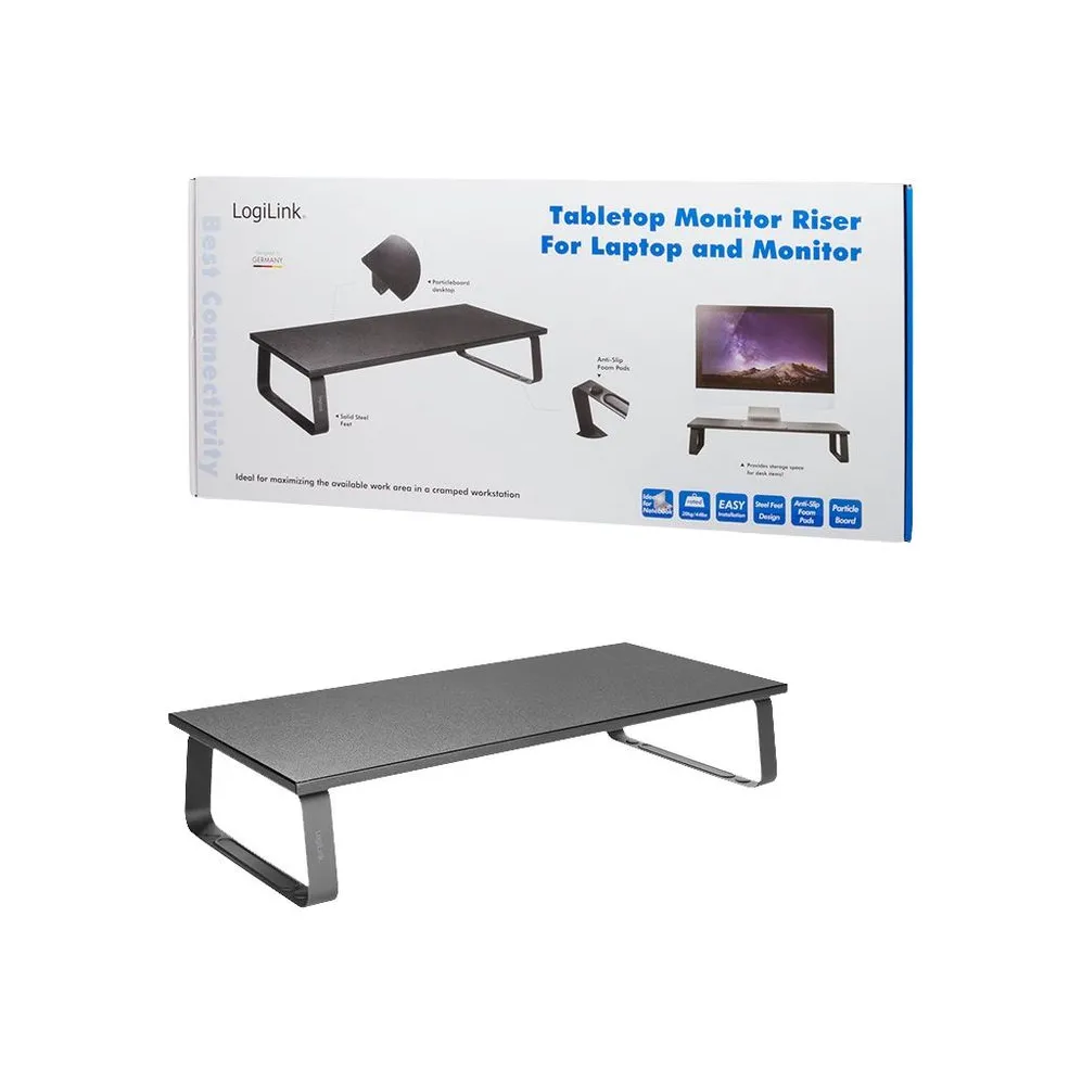Suport TV / Monitor Logilink Banca suport monitor, LogiLink, 600 mm, Max 20 kg, Negru