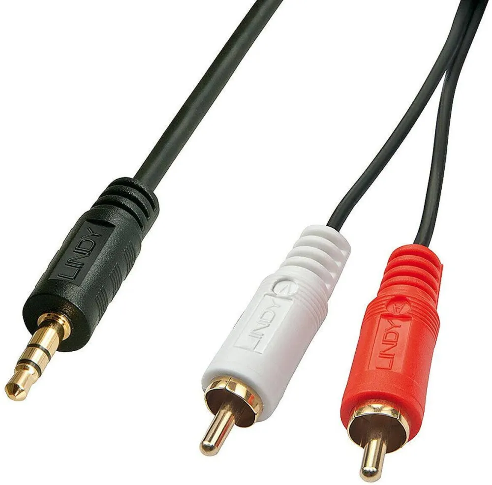 Lindy Set 3 cabluri audio, Lindy, RCA 3.5mm/5m, 2xRCA/3.5mm, Multicolor