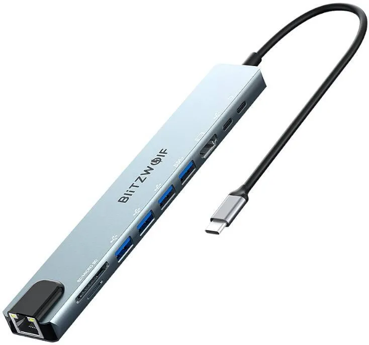 Docking Station BlitzWolf  Blitzwolf BW-TH5 10in1 USB-C (silver)