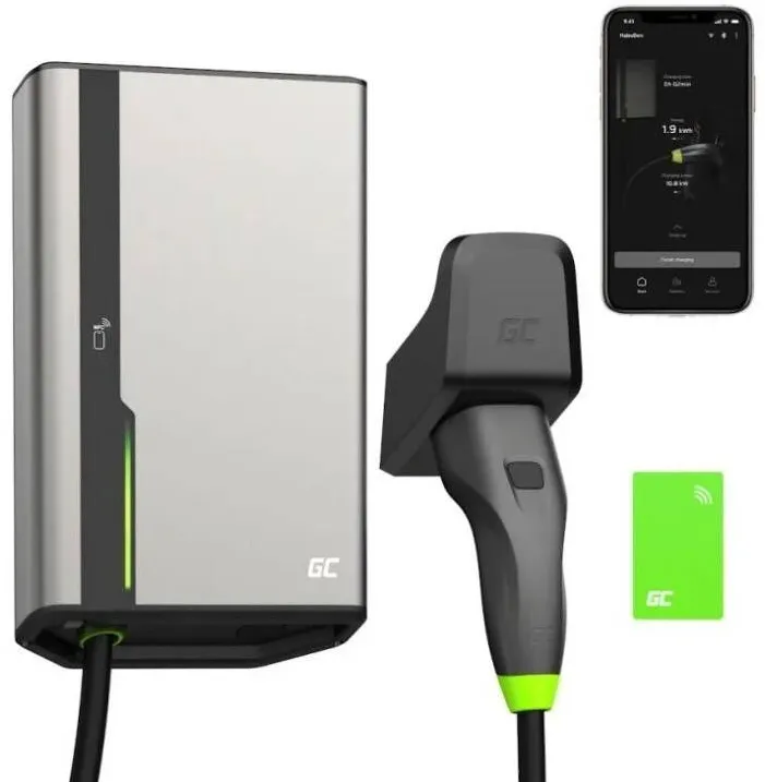 Green Cell Wallbox HabuDen 22kW 32A - 5m cable with NFC