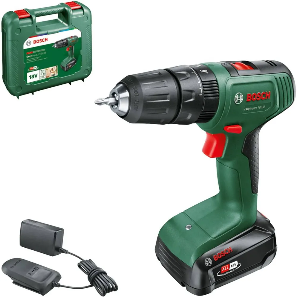 BOSCH Masina de gaurit cu percutie Bosch EasyImpact, 18V, 1x baterie 2, 5 Ah, dimensiuni 11, 42x10, 2x3, 62cm