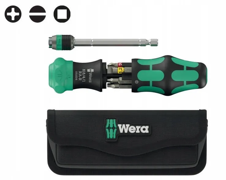 WERA Set cheie Kraftform cu suport pentru 6 biti, WERA, 2 componente, telescopic, 25mm