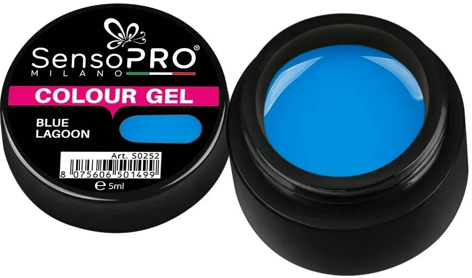 Espressor Solis Gel UV Colorat Blue Lagoon 5ml, SensoPRO Milano
