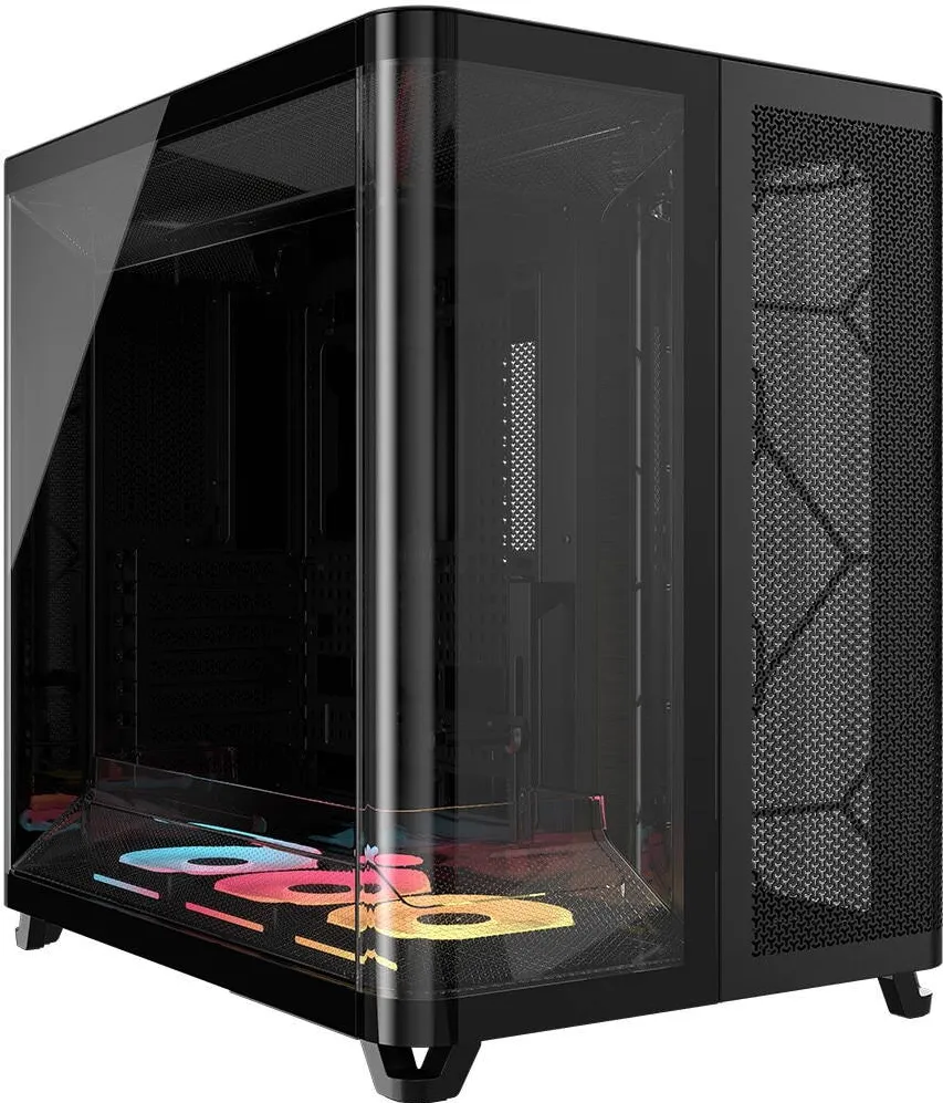 Carcasa PC Corsair Carcasa Corsair AIR 5400 LX-R LINK Tempered Glass Mid-Tower, Negru