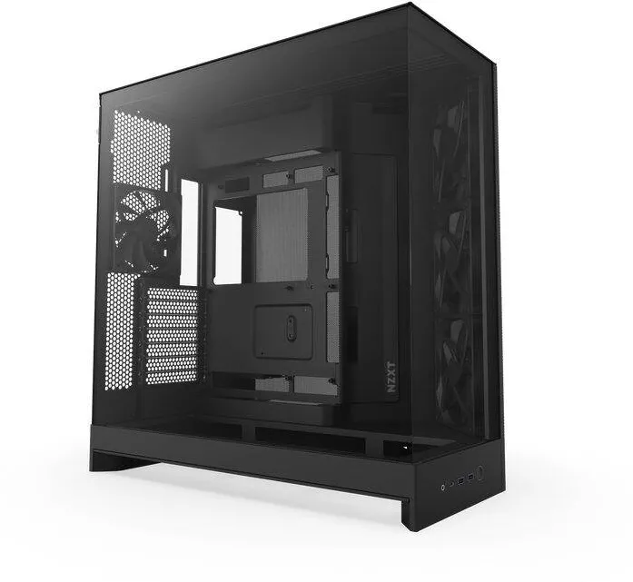 Carcasa PC NZXT Carcasa Midi Tower NZXT H9 Flow, 3 ventilatoare 140 mm, 2.5/3.5", negru, 315x481x506mm