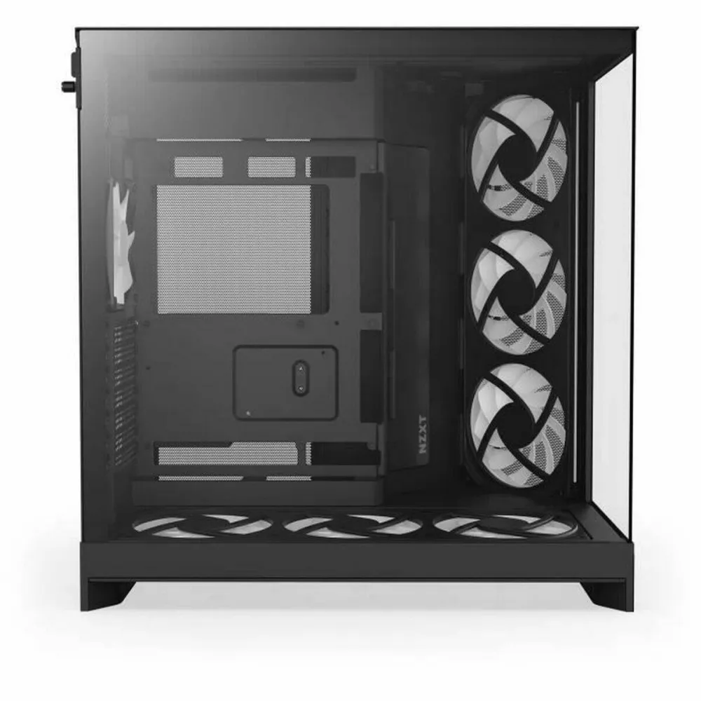 Carcasa PC NZXT Carcasa NZXT H9 Flow RGB+ (2025), Dual-Chamber, Mid-Tower, Control Hub, Negru