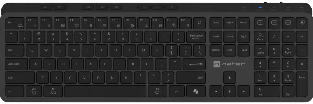 Tastatura Natec Tastatura Natec Medusa, wireless, design slim, 21 taste functionale, neagra