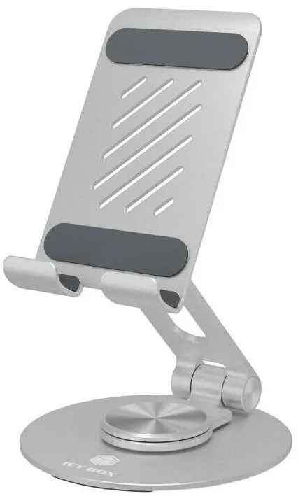 Accesoriu Tableta Icy Box Suport rotativ si ajustabil pentru smartphone-uri si tablete Raidsonic IB-TH201-R, metal, pana la 12.9"