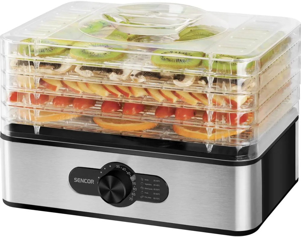 SENCOR Deshidrator fructe, Sencor, 240 W, Negru/Argintiu