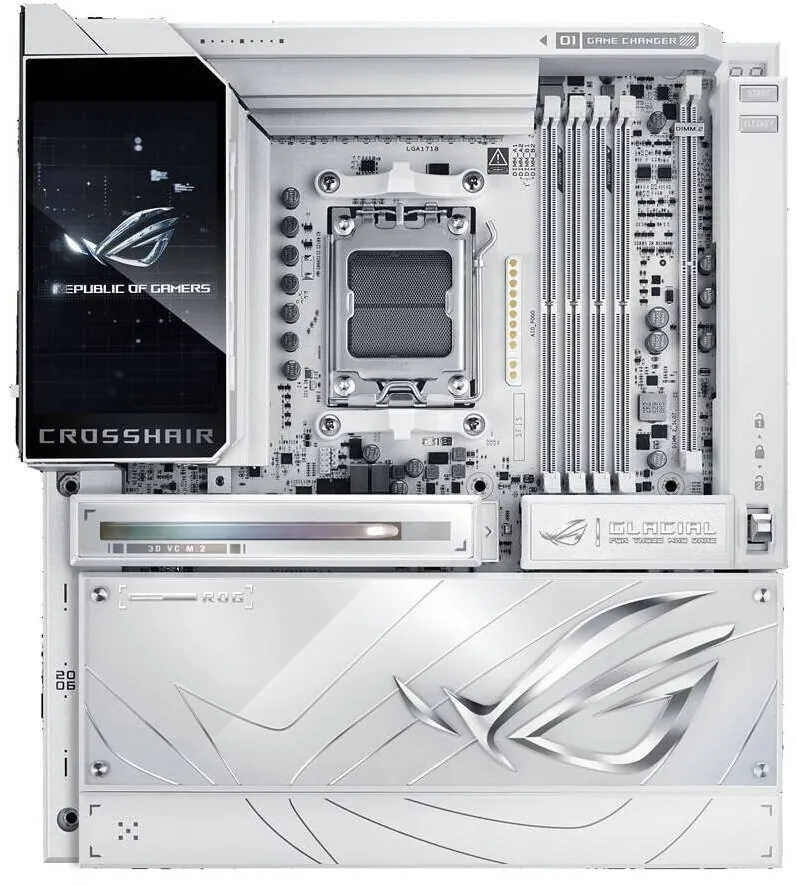 Placa de Baza Asus Placa de baza ASUS ROG CROSSHAIR X870E GLACIAL AMD X870E Socket AM5 Extended ATX