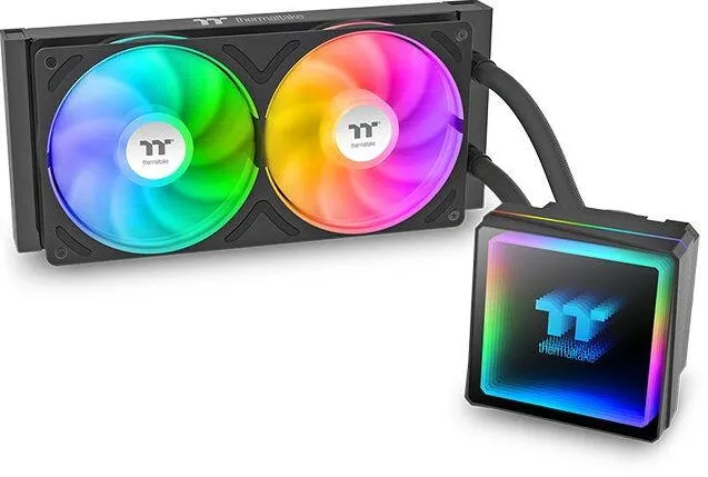 Cooler Thermaltake Racitor lichid AIO Thermaltake TH240 V3 ARGB Sync, 2 ventilatoare 12cm, negru, RGB