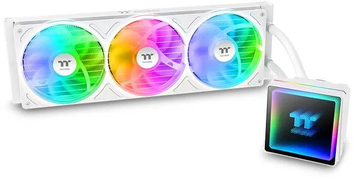 Cooler Thermaltake Racitor lichid AIO Thermaltake TH360 V3 ARGB Sync, 3 ventilatoare 12cm, RGB, alb