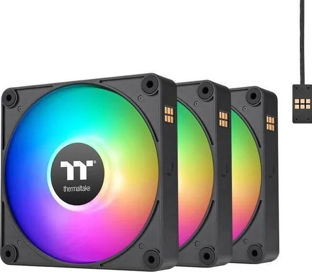 Thermaltake Ventilator PC Thermaltake CT120 EX Reverse ARGB Sync, set 3 ventilatoare, 12cm, 500-2000rpm, RGB