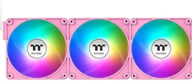 Thermaltake Ventilator PC Thermaltake CT120 EX Reverse ARGB Sync set 3 ventilatoare, roz, 12x12cm