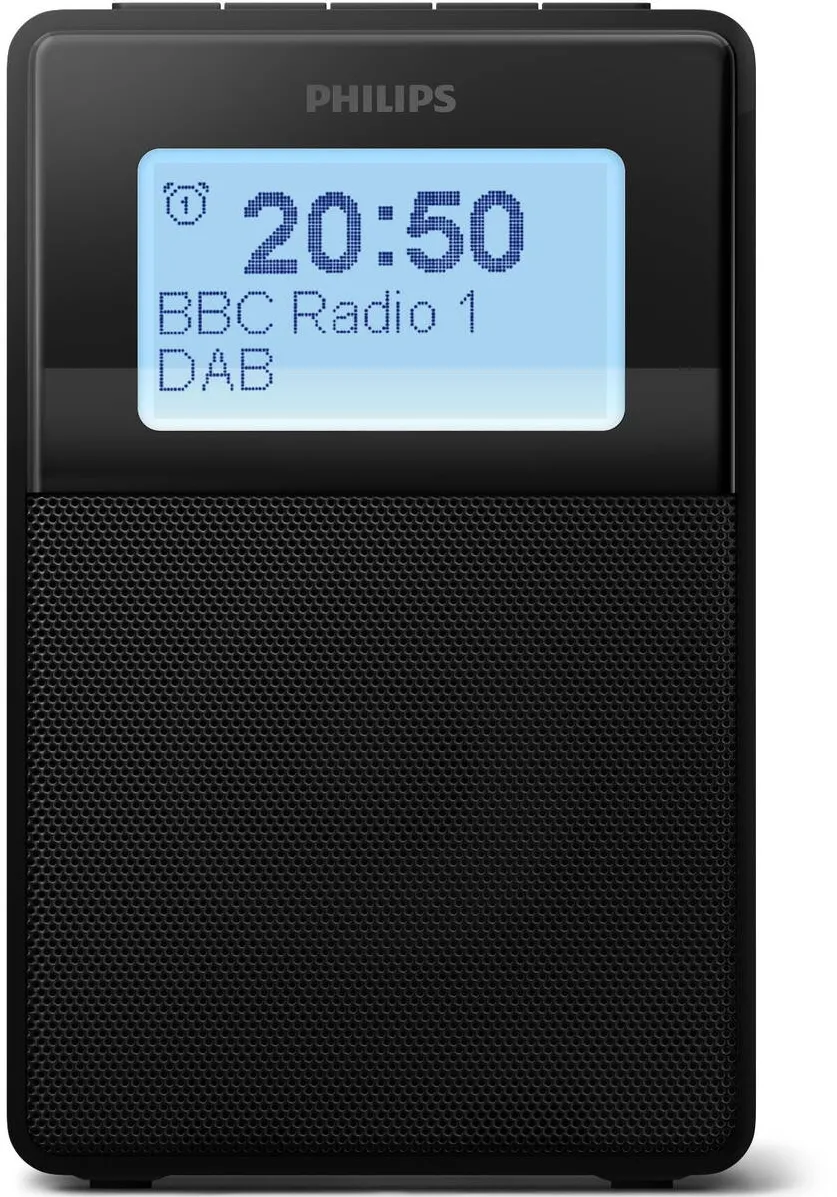 Philips Radio portabil PHILIPS TAR5100/10, Bluetooth, Ceas, FM/DAB+, IPX4, Negru