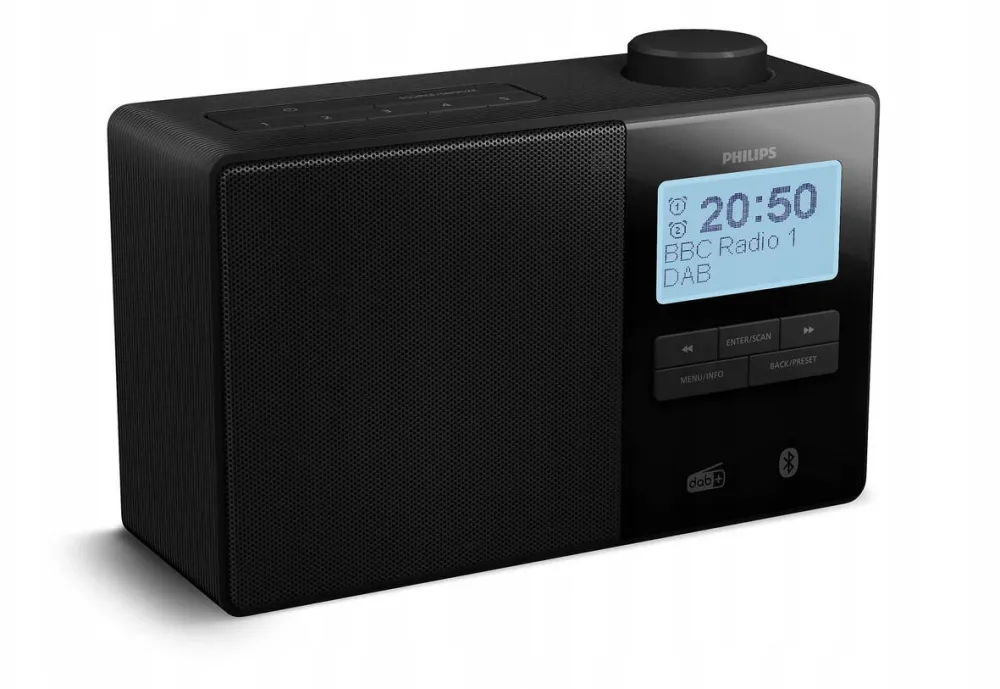 Philips Radio portabil Philips TAR5600, Bluetooth, rezistent la stropi, DAB+/FM, 222x147x96mm