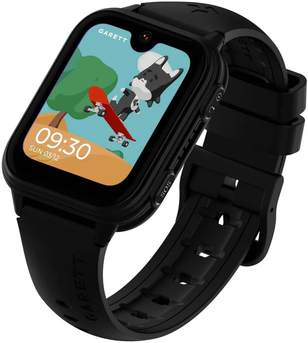 Smartwatch Garett Kids Vibe 4G, negru, display AMOLED, GPS, 680 mAh
