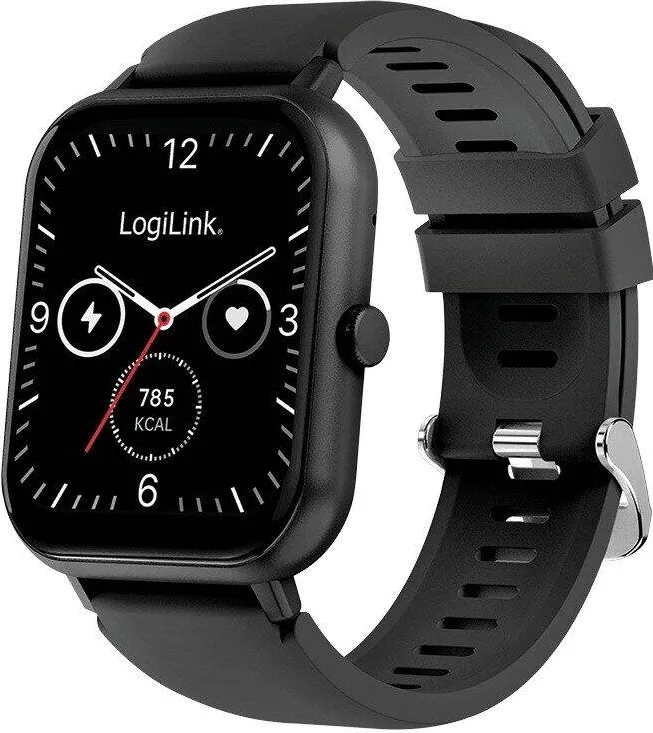Smartwatch Logilink inteligent, LogiLink, 1.83 inch, IP68, Bluetooth 5.2, negru