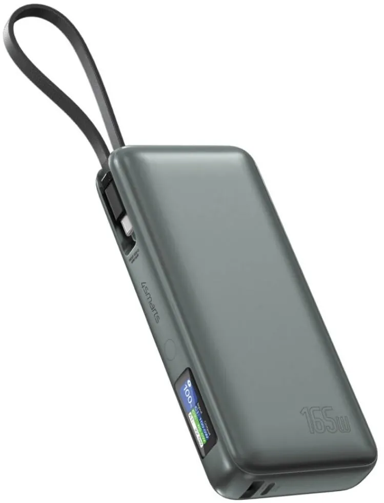 4smarts Baterie externa 4smarts Enterprise 20000 mAh, 165W, 2xUSB-C, Space Grey, 155x68x28mm
