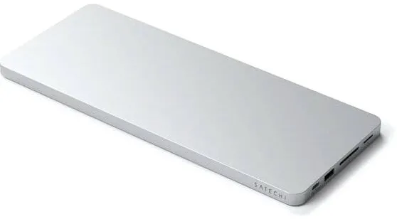Docking Station Satechi Docking station Satechi Slim pentru iMac 24", 1 x Port Upstream Tip C, 2 x USB 2.0, 1 x Micro SD, 1 x card SD, 1 x USB-A, 1 x slot SSD M.2, 1 x USB-C, cablu inclus, Argintiu