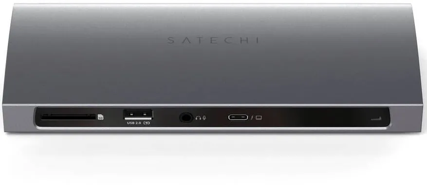 Docking Station Satechi Docking station Satechi, Thunderbolt 4, 1xT4 P 96W, 3x T4 40Gbps 15W, Ethernet, 3xUSB-A 3.2 10 Gbps, 1xUSB-A 2.0 charging, SDcard, 3.5mm audio, Gri spatial