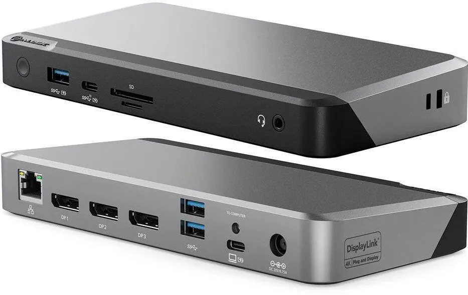 Docking Station Alogic Statie de Docare Alogic Dx3 Triple 4K, 100W, Alb