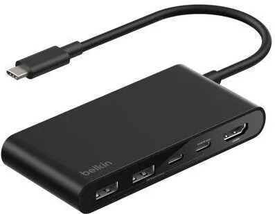 Docking Station BELKIN Hub USB-C Belkin Connect 5-Port, 2xUSB-A, 2xUSB-C, 1xHDMI, negru