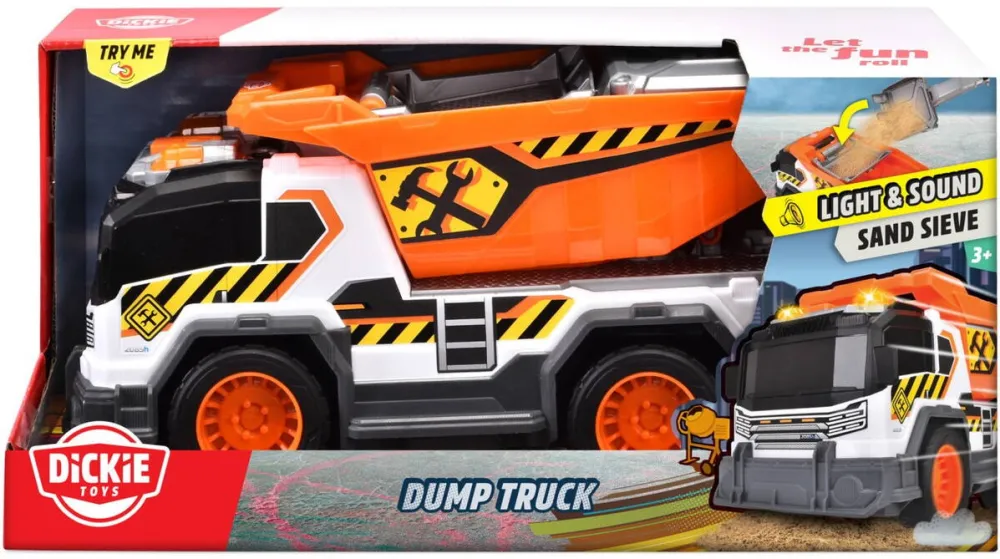 Masina Dickie Masinuta Dickie Toys - Camion basculant, cu lumini si sunete, 30 cm