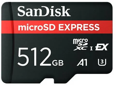 Card de Memorie SanDisk Card Sandisk microSDXC Express 512Gb Clasa 10 / UHS-1 U3 SDSQXFN-512G-GN4NN